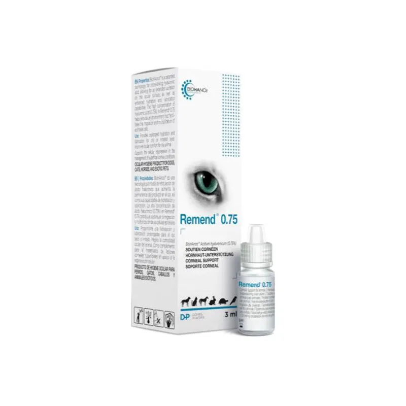 Dômes Pharma Remend 0.75 Collyre cicatrisant cornée cheval - Flacon de 3 ml