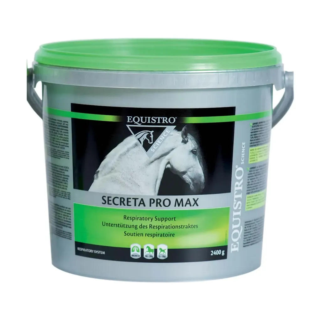 [68328] Equistro Secreta Pro Max complément respiratoire cheval Vetoquinol - Seau de 2,4 kg
