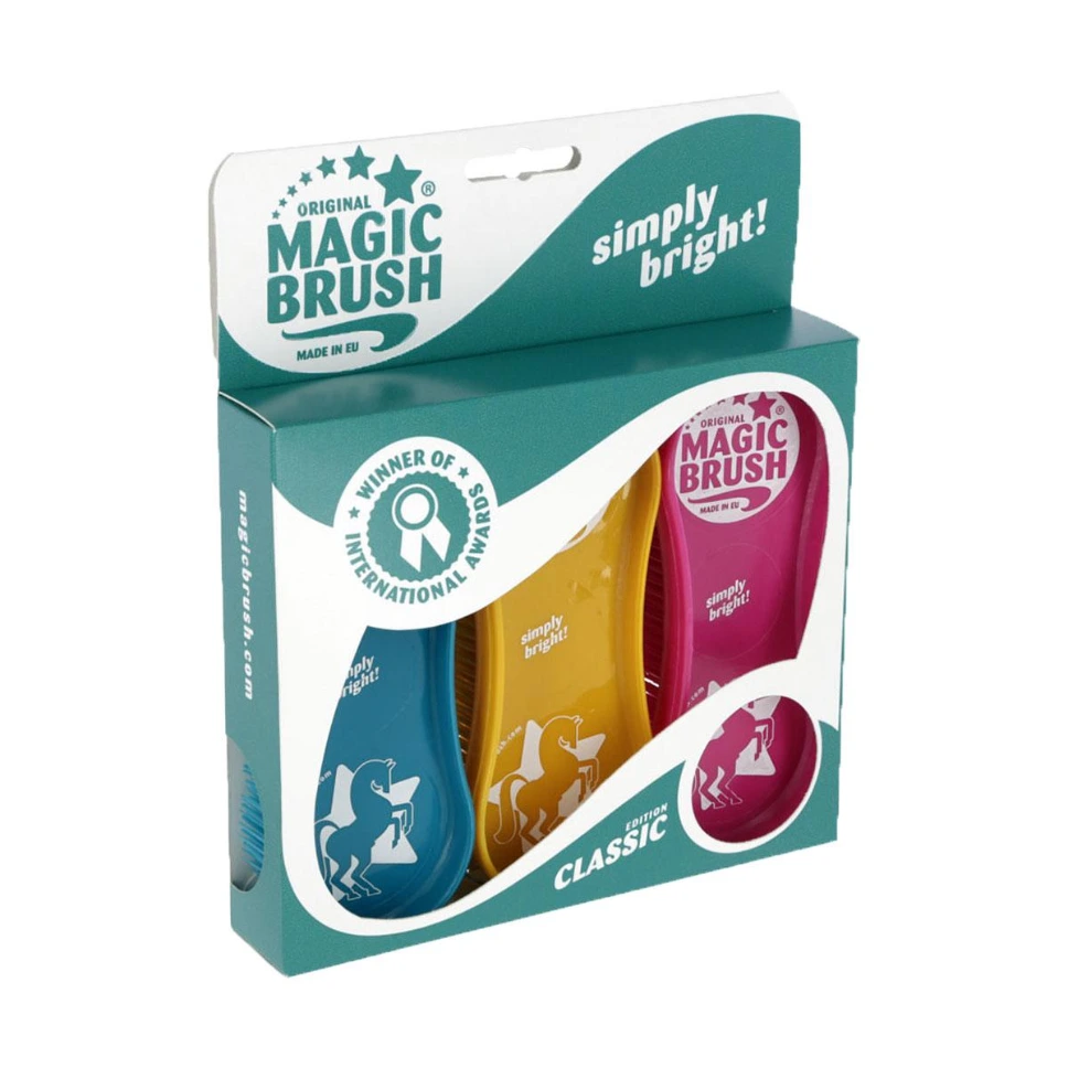 Brosses Magicbrush pour chevaux - Boîte de 3