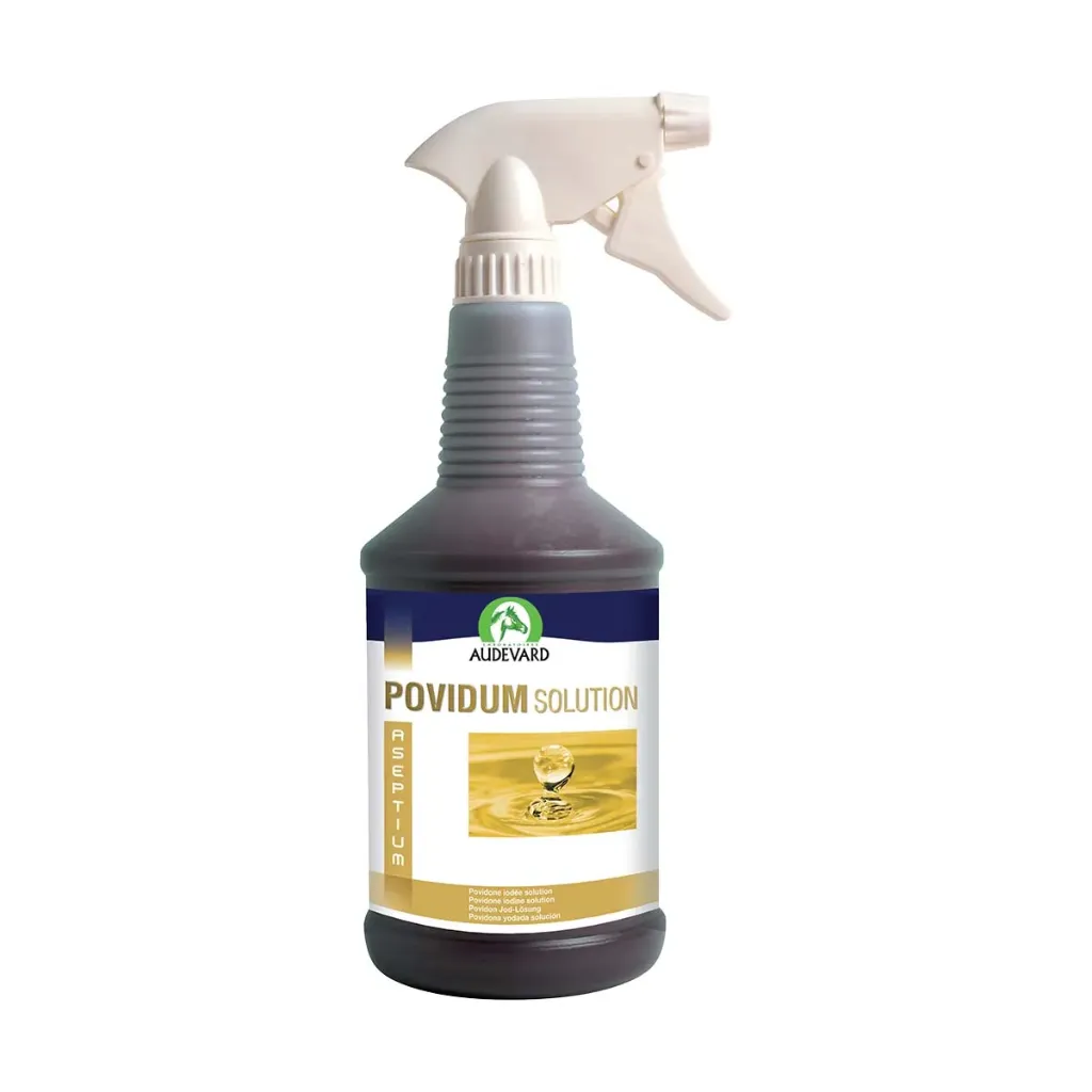 Povidum Solution antiseptique iodée cheval, désinfection plaies & peau - Spray de 750ml