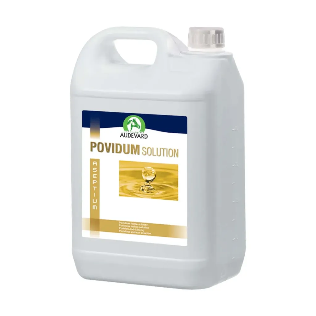 Povidum Solution antiseptique iodée cheval, désinfection plaies & peau - Bidon de 5L