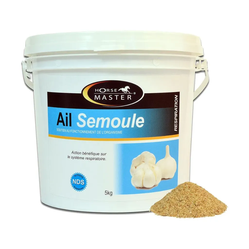 Horse Master Ail semoule Complément 100% naturel cheval, voies respiratoires, circulation sanguine - 1kg