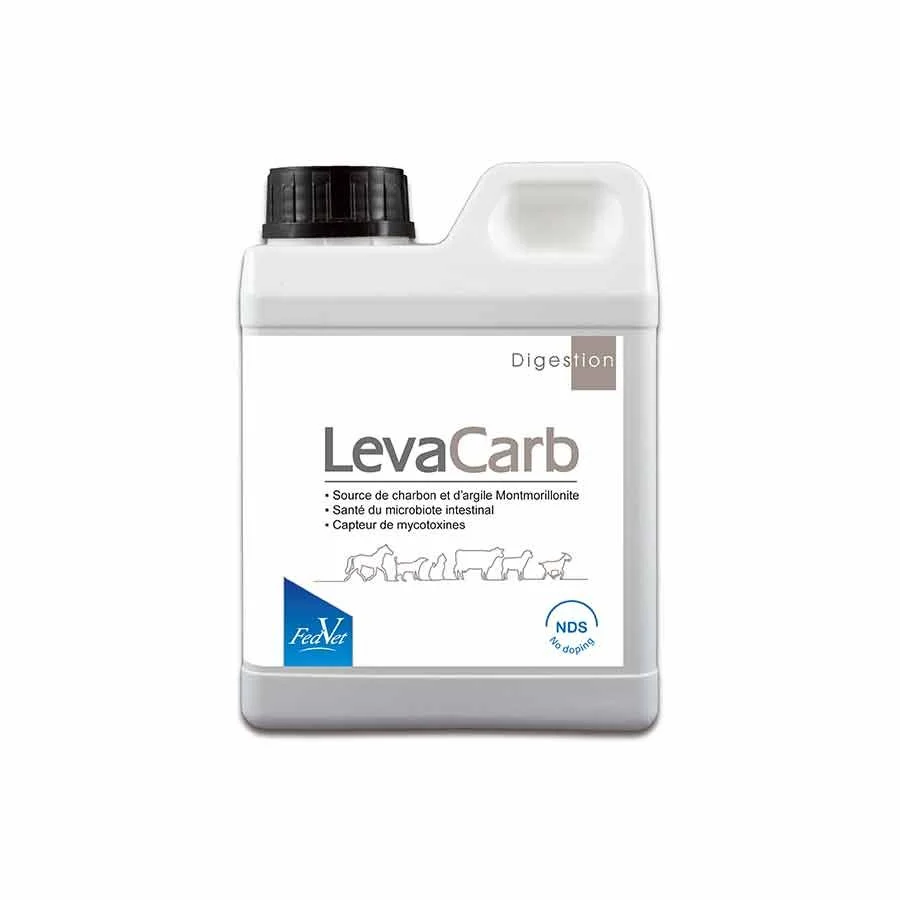 [76765] Fedvet LevaCarb Liquide Complément intestinal cheval, diarrhée & intoxication - 1L