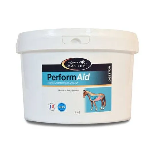 Horse master PerformAid Complément flore digestive cheval, reprise d'état, cheval sportif, transition alimentaire - 2,5kg