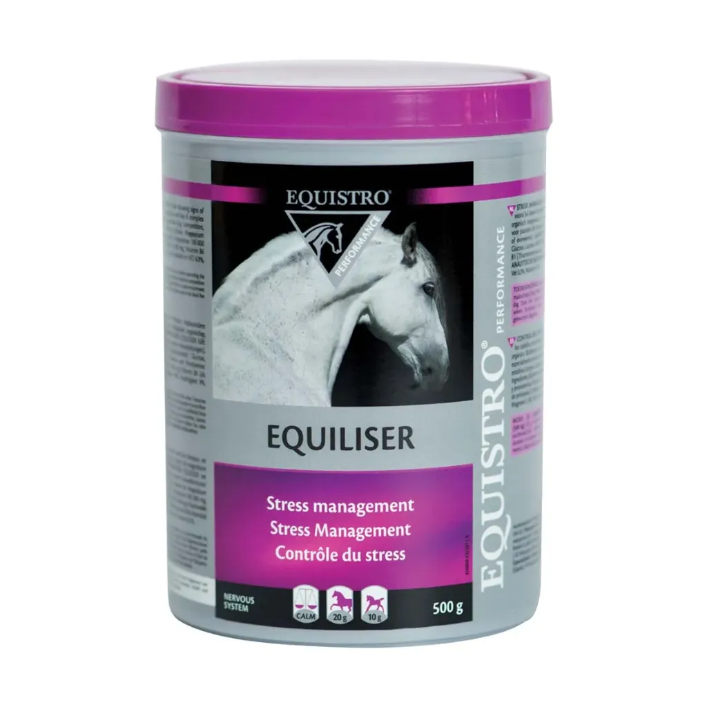 Equistro Equiliser Complément calmant cheval nerveux ou sensible, stress compétition, transport 500g