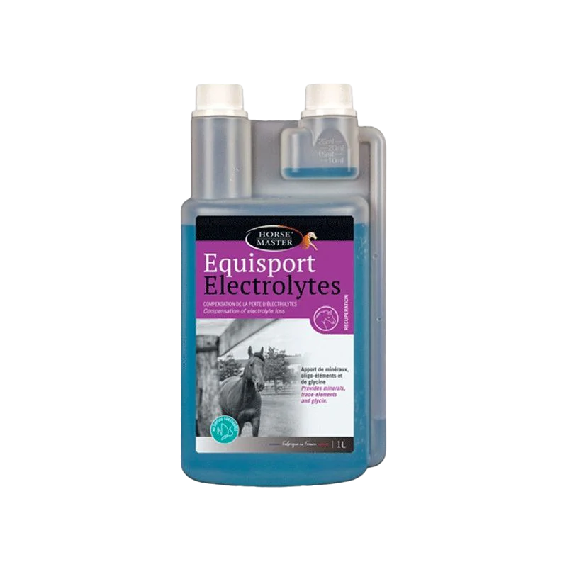 Horse Master Equisport Electrolyte  Réhydratation liquide cheval, récupération après effort, transport & chaleur - 1L