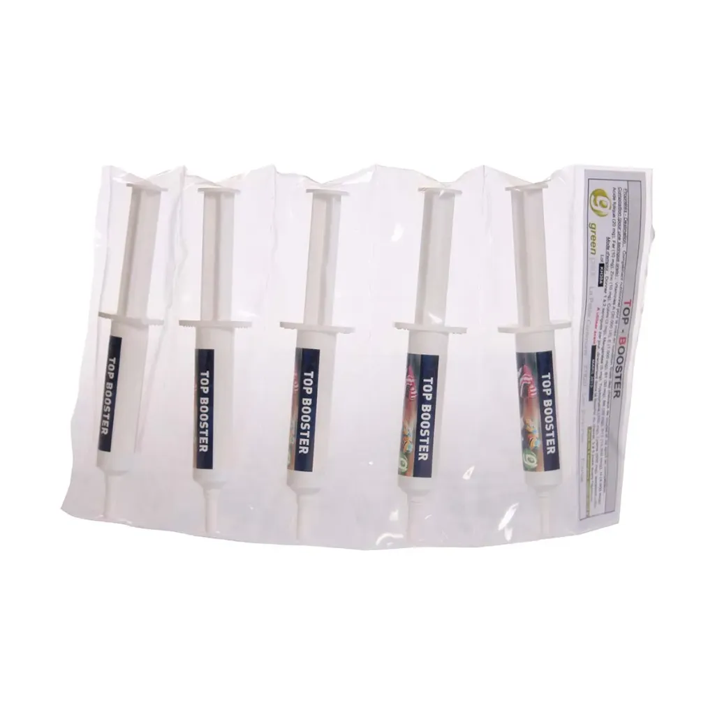 [49338] Greenpex Top Booster pré-compétition cheval, vitamines B12, E & acide folique, acides aminés & oligo-éléments, course, CSO & endurance - 5x12 g
