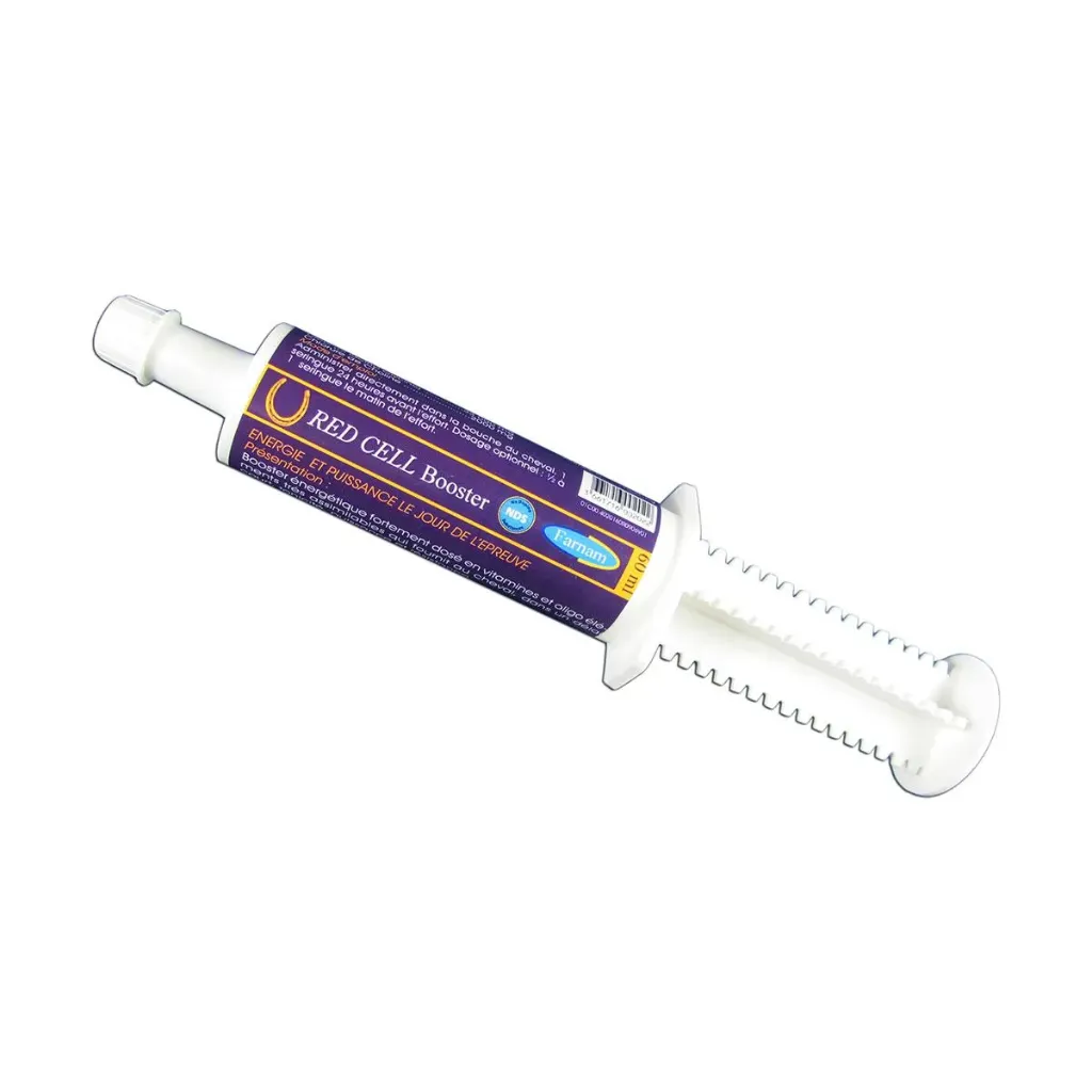 Farnam Red Cell Booster fer & vitamines B cheval pré-compétition, énergie & résistance à la fatigue, course & CSO - 1x60ml