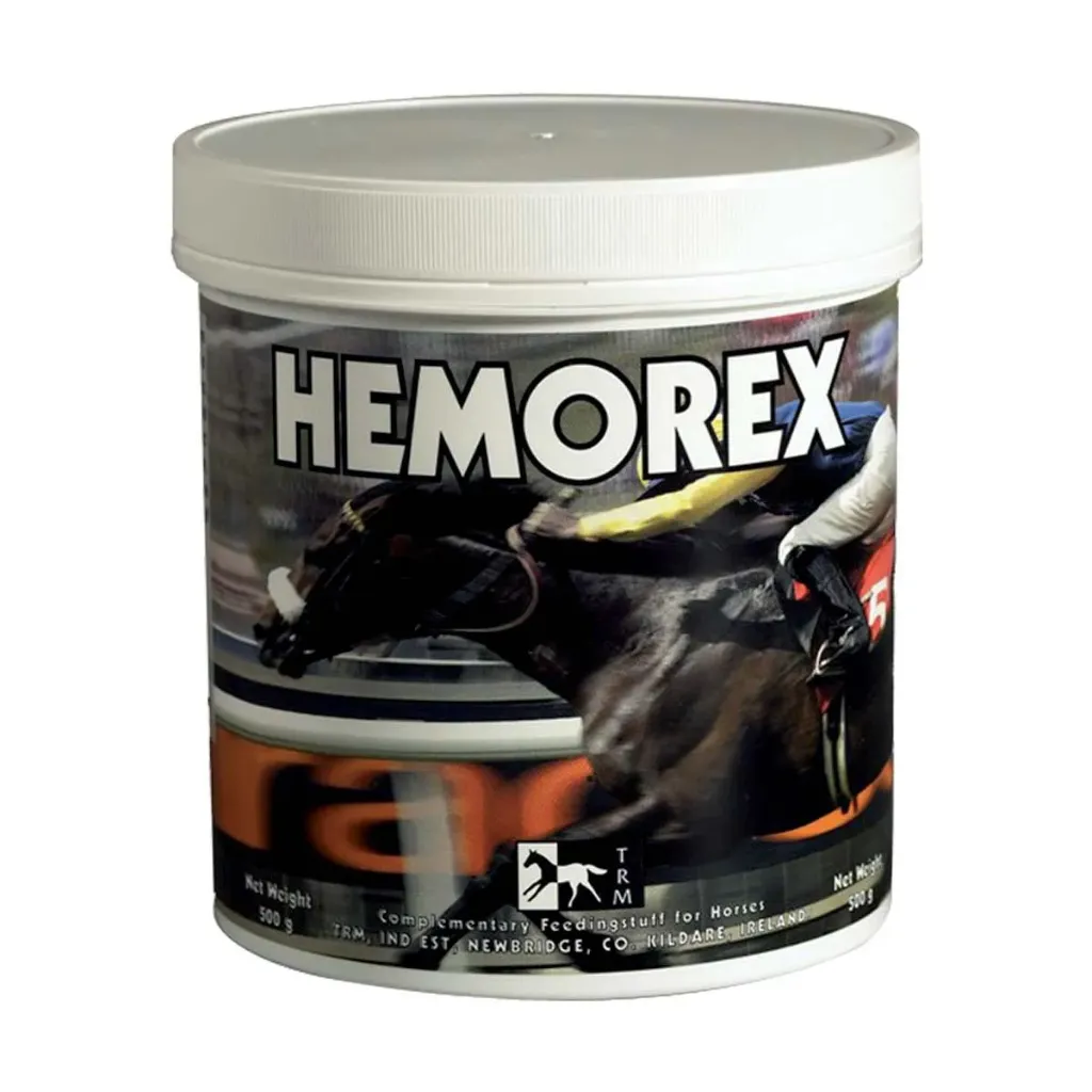 TRM Hemorex Complément HPIE cheval, saignements naseaux & capillaires pulmonaires- Pot de 500g