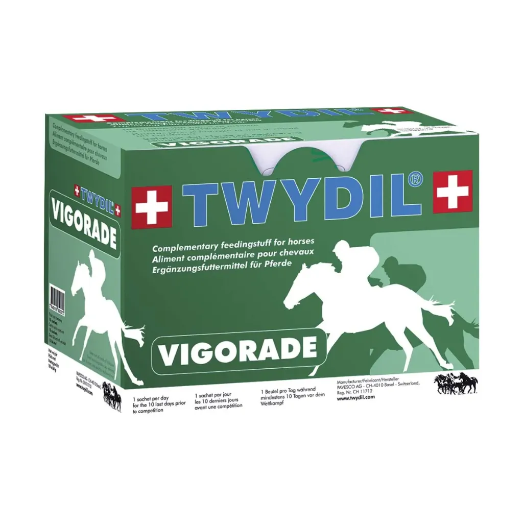 Twydil Vigorade Booster pré-compétition cheval, énergie & détox musculaire - 10x50g