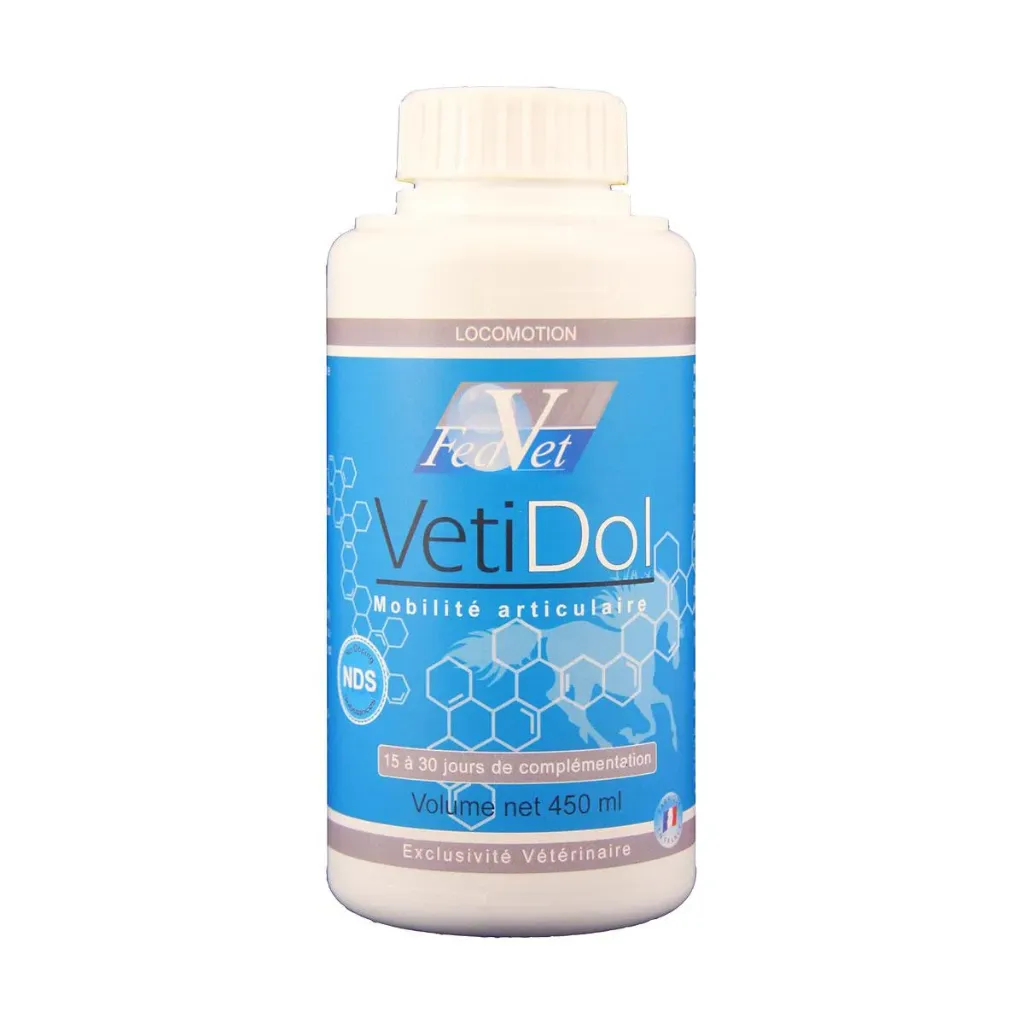 Fedvet Vetidol s olution buvable anti-douleur locomotrice cheval, arthrose & raideurs - 450 ml