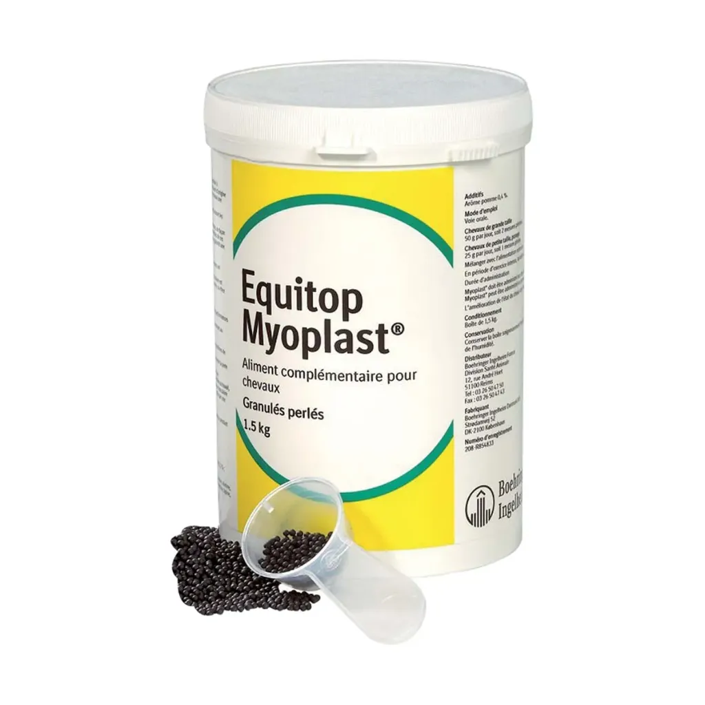 [2554] Equitop Myoplast Développement musculaire cheval, masse musculaire dos & encolure, convalescence & sport - 1.5 kg