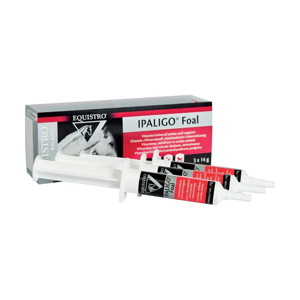 VETOQUINOL EQUISTRO IPALIGO FOAL Vitamines, Acides aminés & Oligo-éléments pour cheval - Boîte de 3 seringues