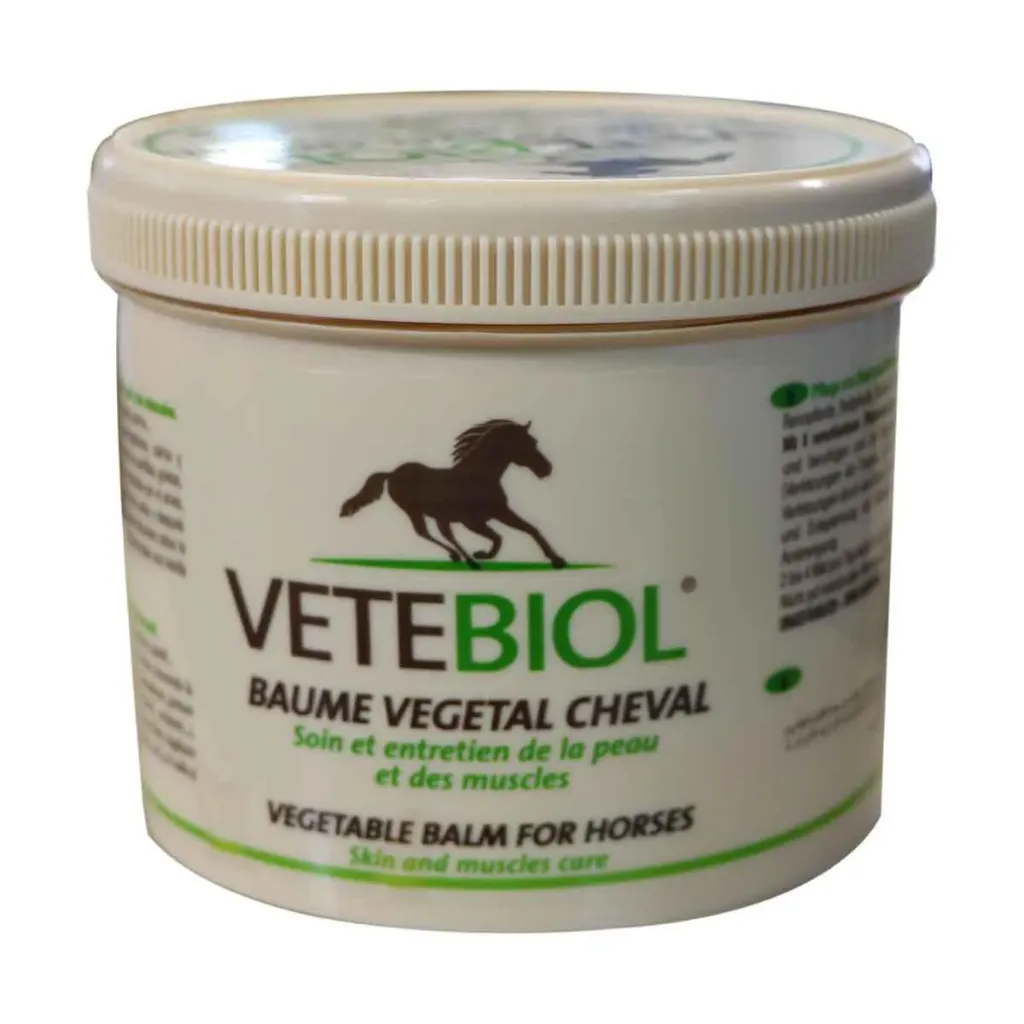 VETEBIOL Baume Végétal – Baume végétal pour chevaux et équidés – Soin des muscles et de la peau – Récupération, décongestion et réparation cutanée – Pot 400 g