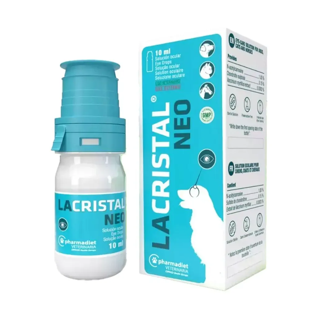 PHARMADIET LACRISTAL NEO Solution oculaire pour cheval, chien & chat - Flacon de 10 ml