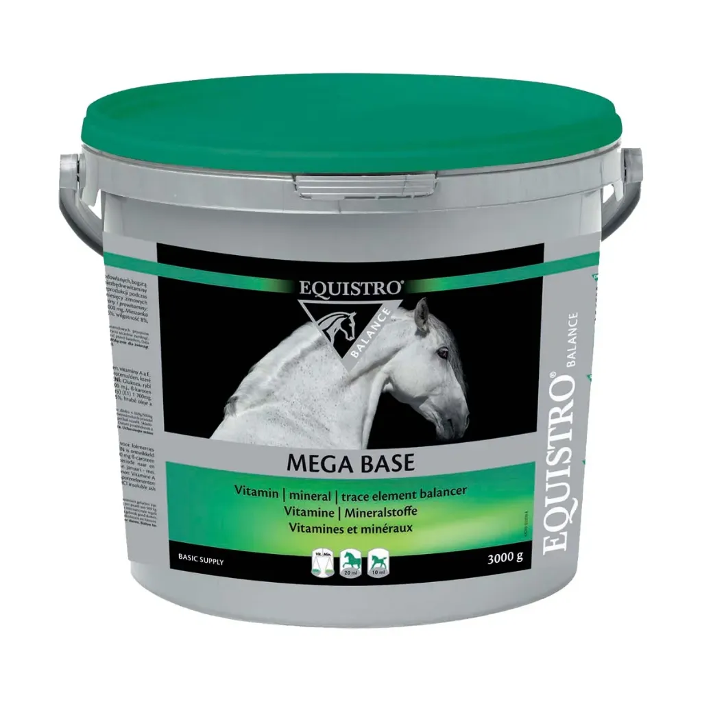 [5534] Equistro Mega Base CMV cheval, rééquilibrage ration, calcium, phosphore & vitamines - Seau de 3kg