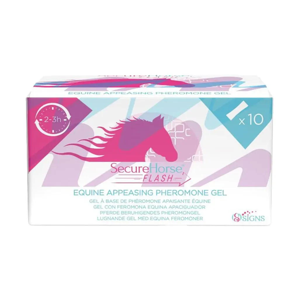 SIGNS SecureHorse Flash – Gel apaisant équin – Boîte de 10 sticks