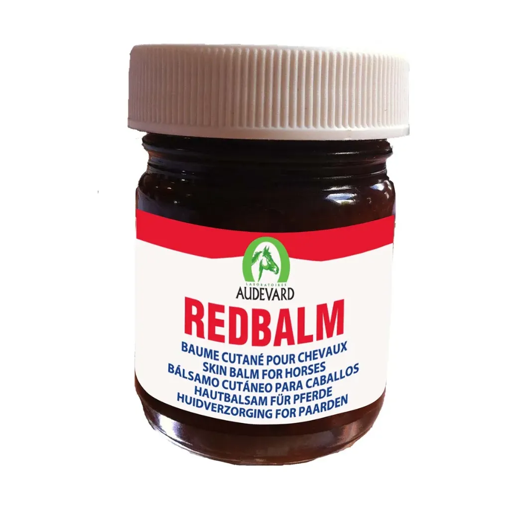 Audevard REDBALM – Baume cutané pour chevaux – Traitement des sarcoïdes, verrues et papillomes – Application locale – Pot 28,5 g