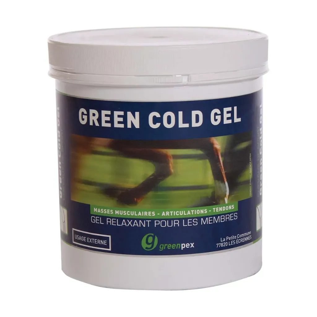 Green Cold gel refroidissant membres cheval, tendons & muscles après effort – 1L