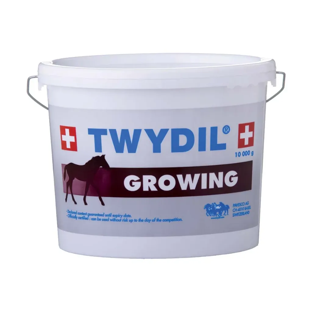 TWYDIL GROWING – Complément alimentaire pour poulains et jeunes chevaux en croissance – Seau 10 kg